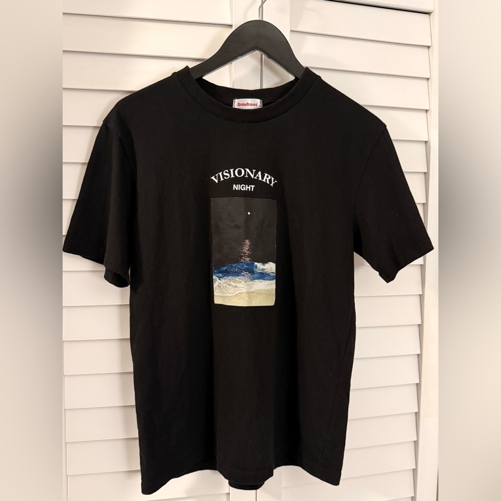 Bauhaus “Visionary Night”Men’s Unisex Graphic Black Tee - Picture 2 of 4